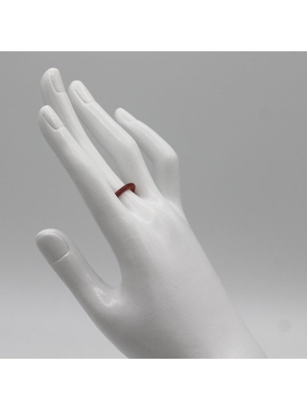 Ring natural dark orange stone 2.5mm - Picture 5 of 7